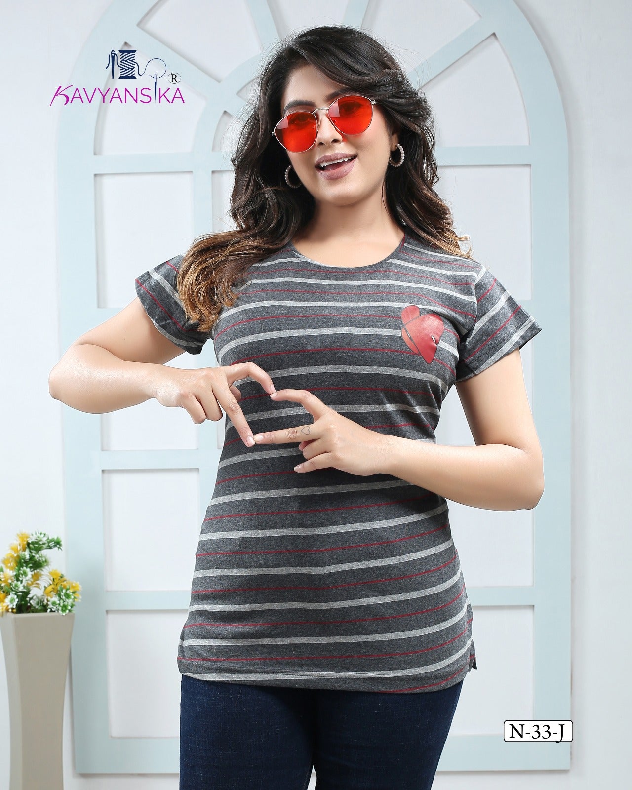 N-33 Kavyansika Cotton Women Tshirt