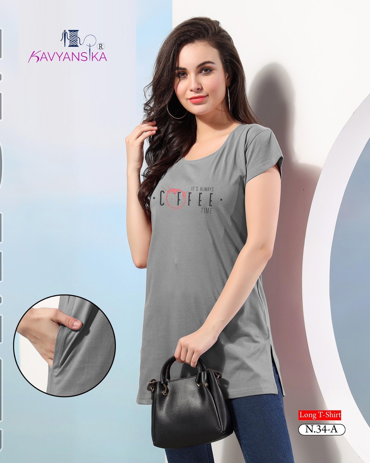 N-34 Kavyansika Women Long Tshirt