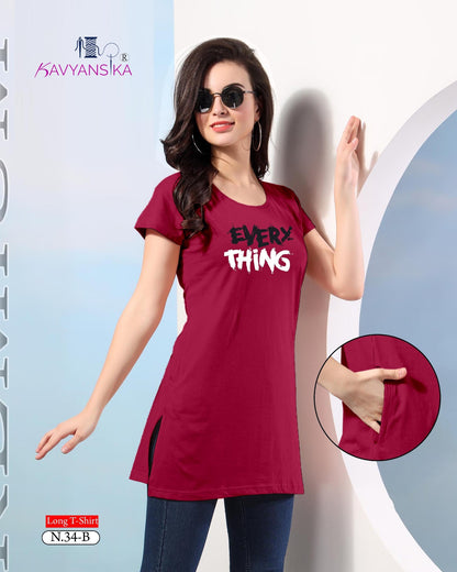 N-34 Kavyansika Women Long Tshirt