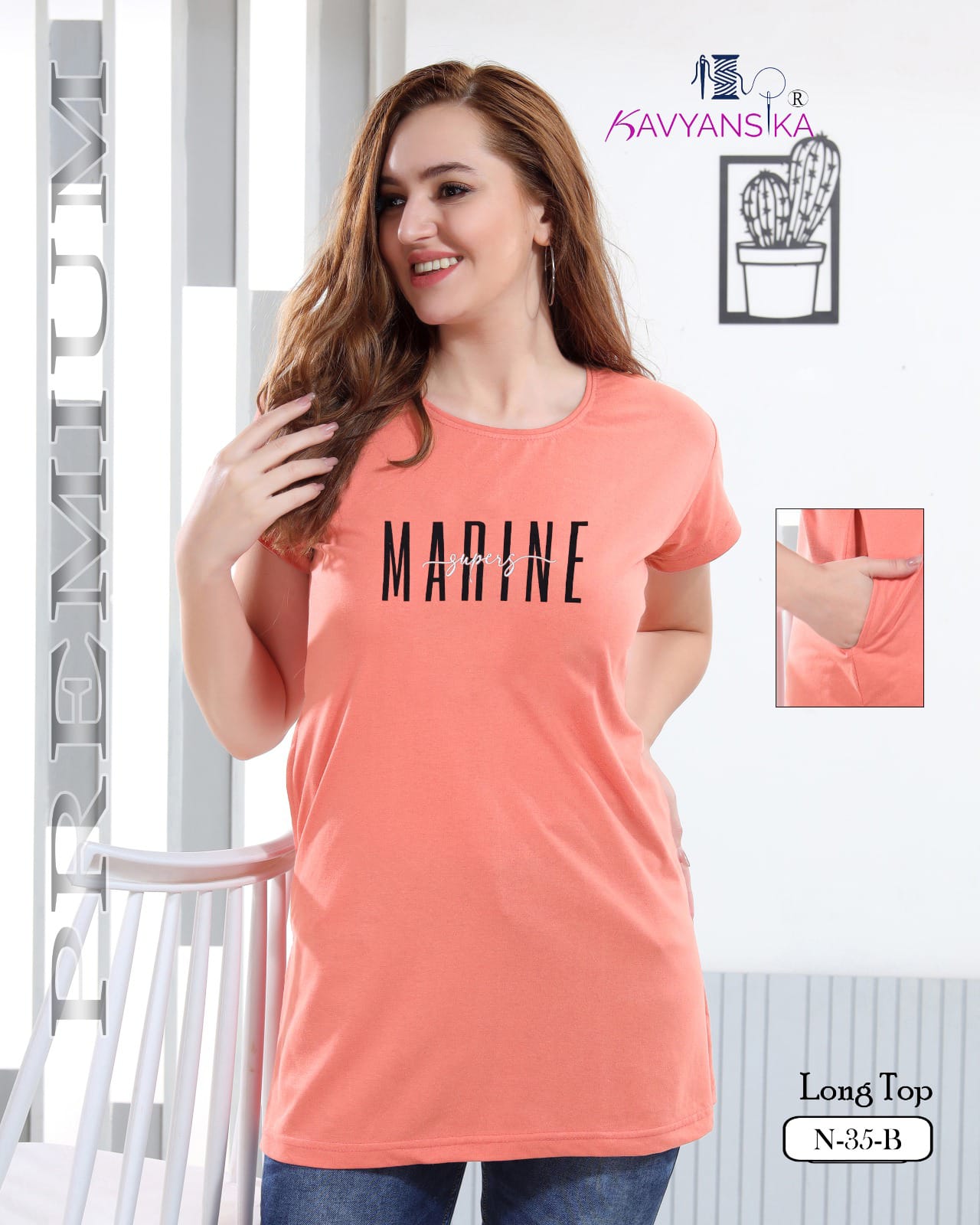 N 35 Kavyansika Women Long Tshirt