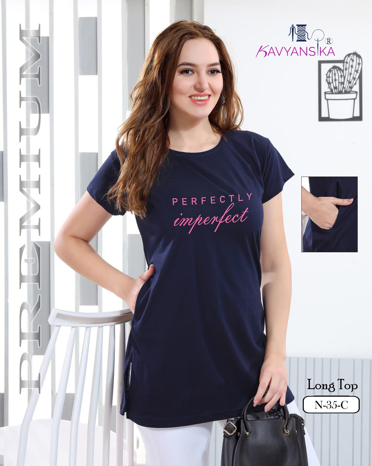 N 35 Kavyansika Women Long Tshirt