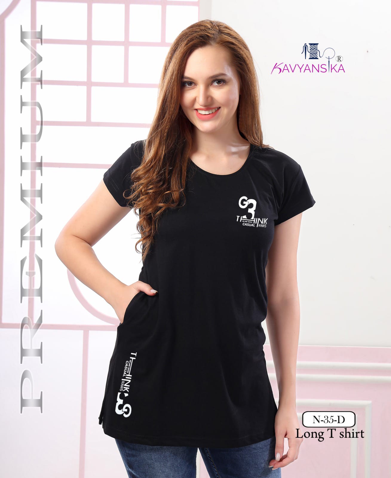 N 35 Kavyansika Women Long Tshirt