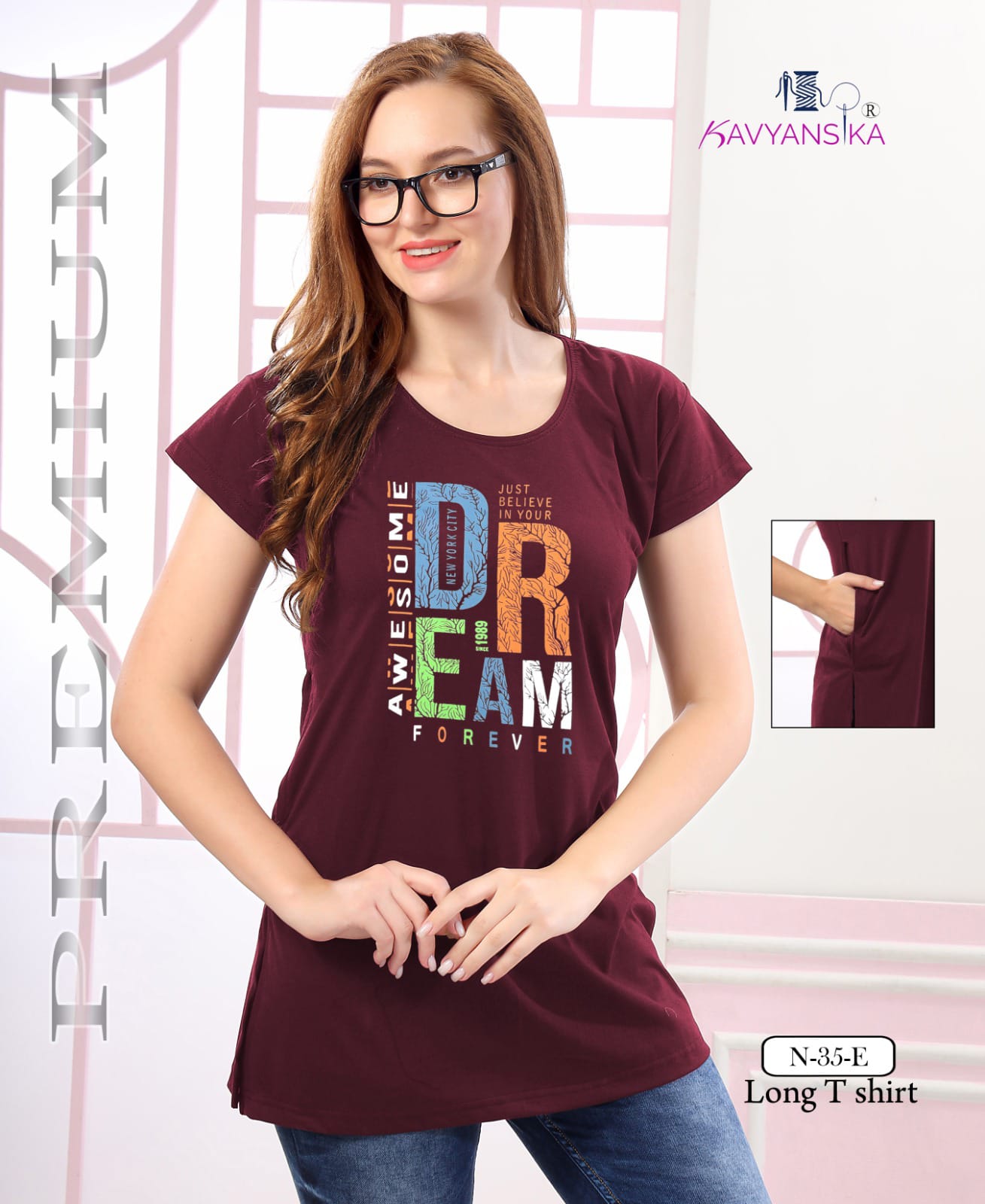N 35 Kavyansika Women Long Tshirt
