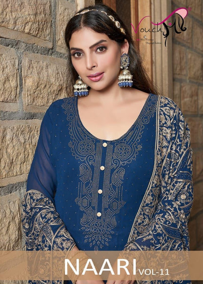 Naari Vol 11 Vouch Fashion Georgette Plazzo Style Suits