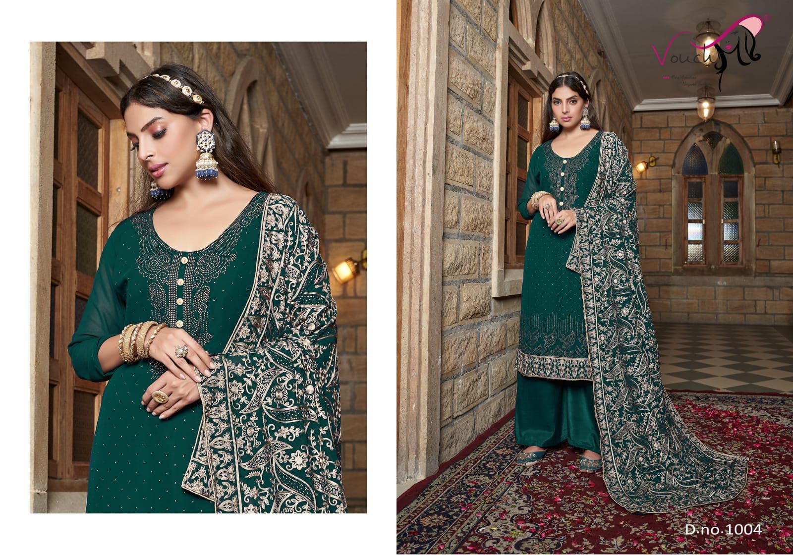 Naari Vol 11 Vouch Fashion Georgette Plazzo Style Suits