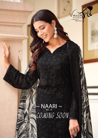 Naari Vol 12 Vouch Fashion Georgette Plazzo Style Suits