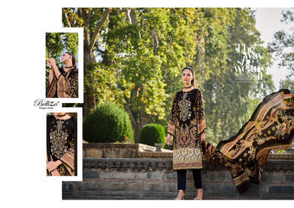 Naaz Belliza Designer Studio Crepe Karachi Salwar Suits