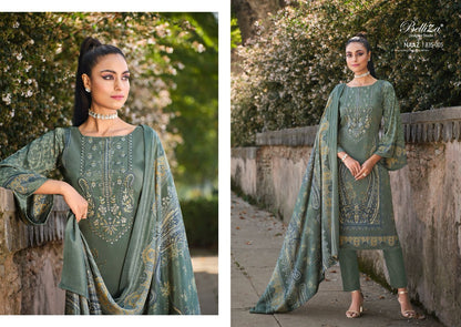 Naaz Belliza Designer Studio Crepe Karachi Salwar Suits