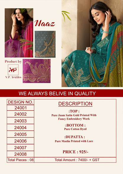 Naaz Vp Jaam Cotton Pant Style Suits