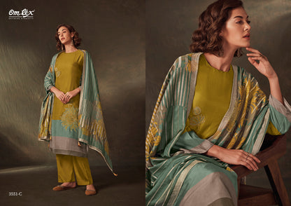 Nadia Omtex Russian Silk Plazzo Style Suits