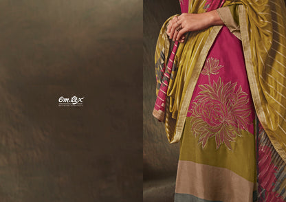 Nadia Omtex Russian Silk Plazzo Style Suits