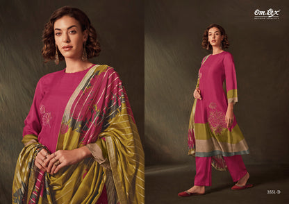 Nadia Omtex Russian Silk Plazzo Style Suits