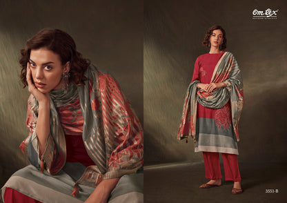 Nadia Omtex Russian Silk Plazzo Style Suits