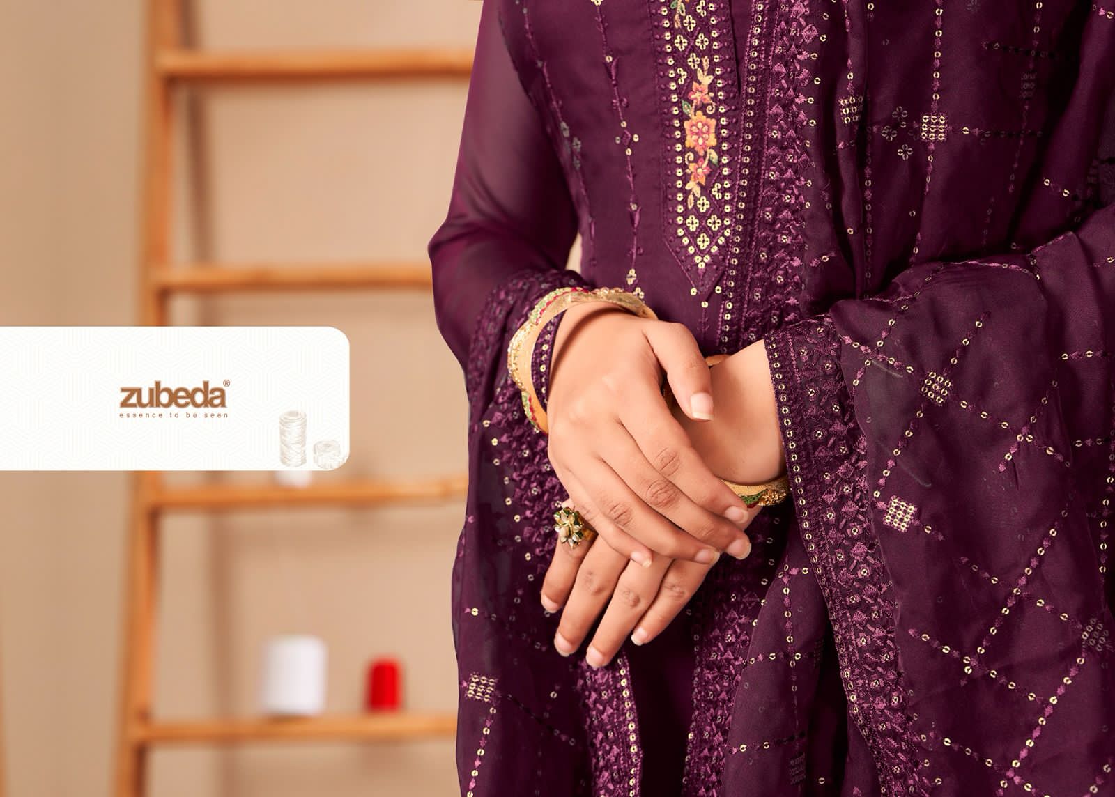 Nafisa Zubeda Organza Plazzo Style Suits