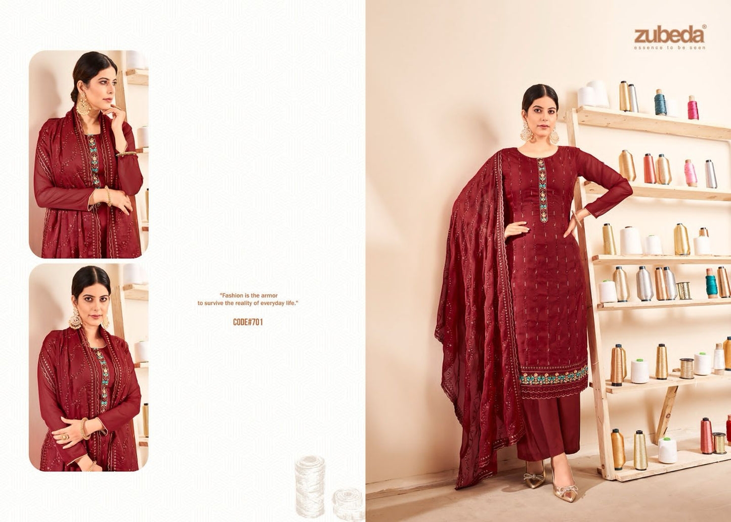 Nafisa Zubeda Organza Plazzo Style Suits