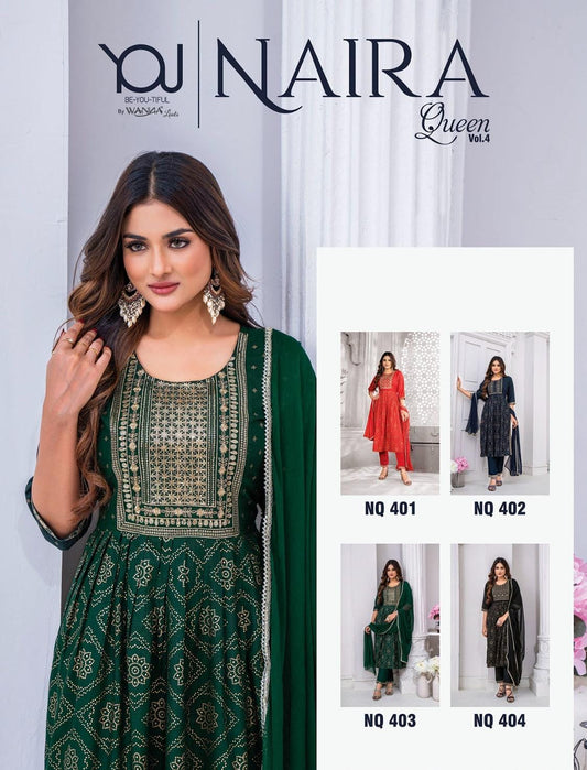 Naira Queen Vol 4 You Rayon Readymade Pant Style Suits