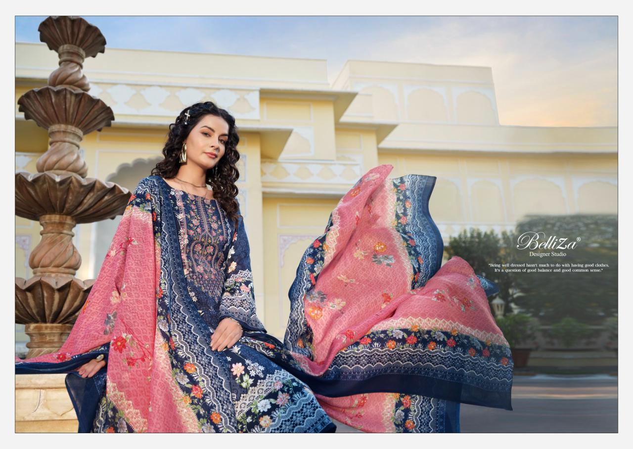 Naira Vol-34 Belliza Designer Studio Cotton Karachi Salwar Suits