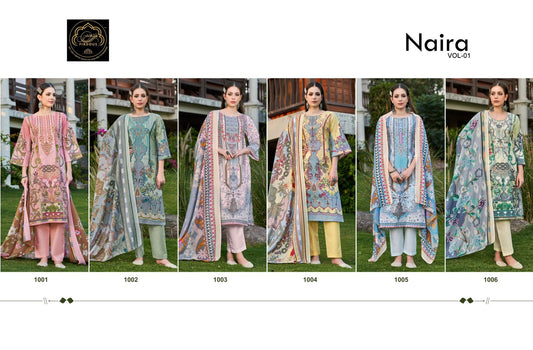 Naira Vol 1 Firdous Art Cotton Karachi Salwar Suits