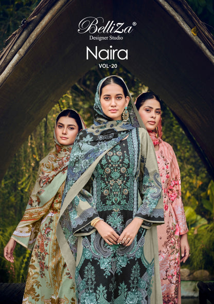 Naira Vol 20 Belliza Designer Studio Cotton Karachi Salwar Suits