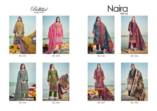 Naira Vol 22 Belliza Designer Studio Cotton Karachi Salwar Suits