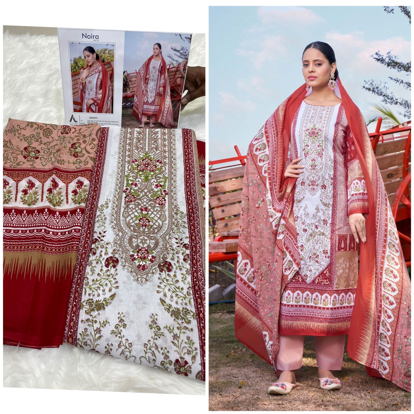 Naira Vol 23 Adans Libas Cotton Karachi Salwar Suits