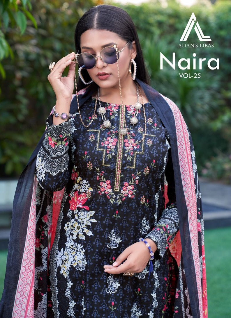 Naira Vol 25 Adans Libas Cotton Karachi Salwar Suits