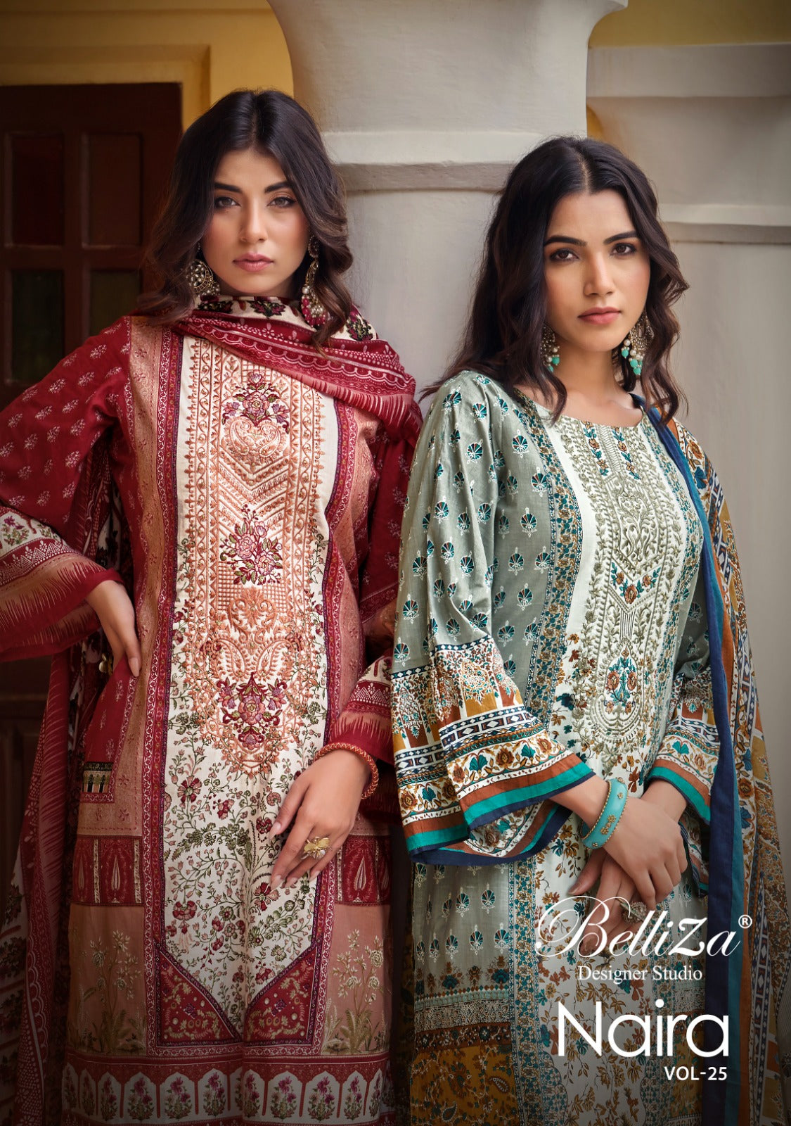 Naira Vol 25 Belliza Designer Studio Cotton Karachi Salwar Suits