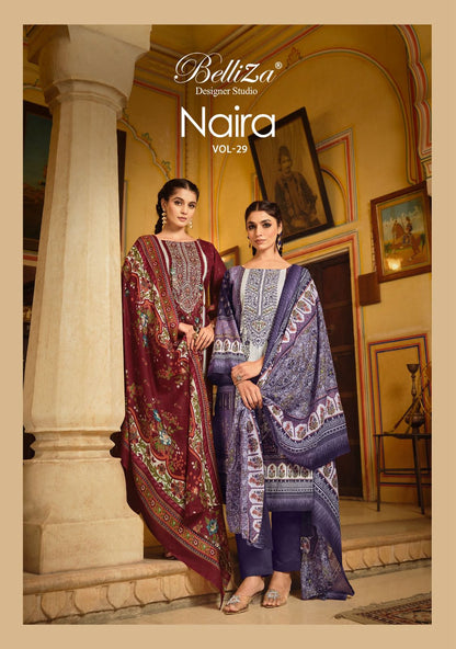 Naira Vol 29 Belliza Designer Studio Cotton Karachi Salwar Suits
