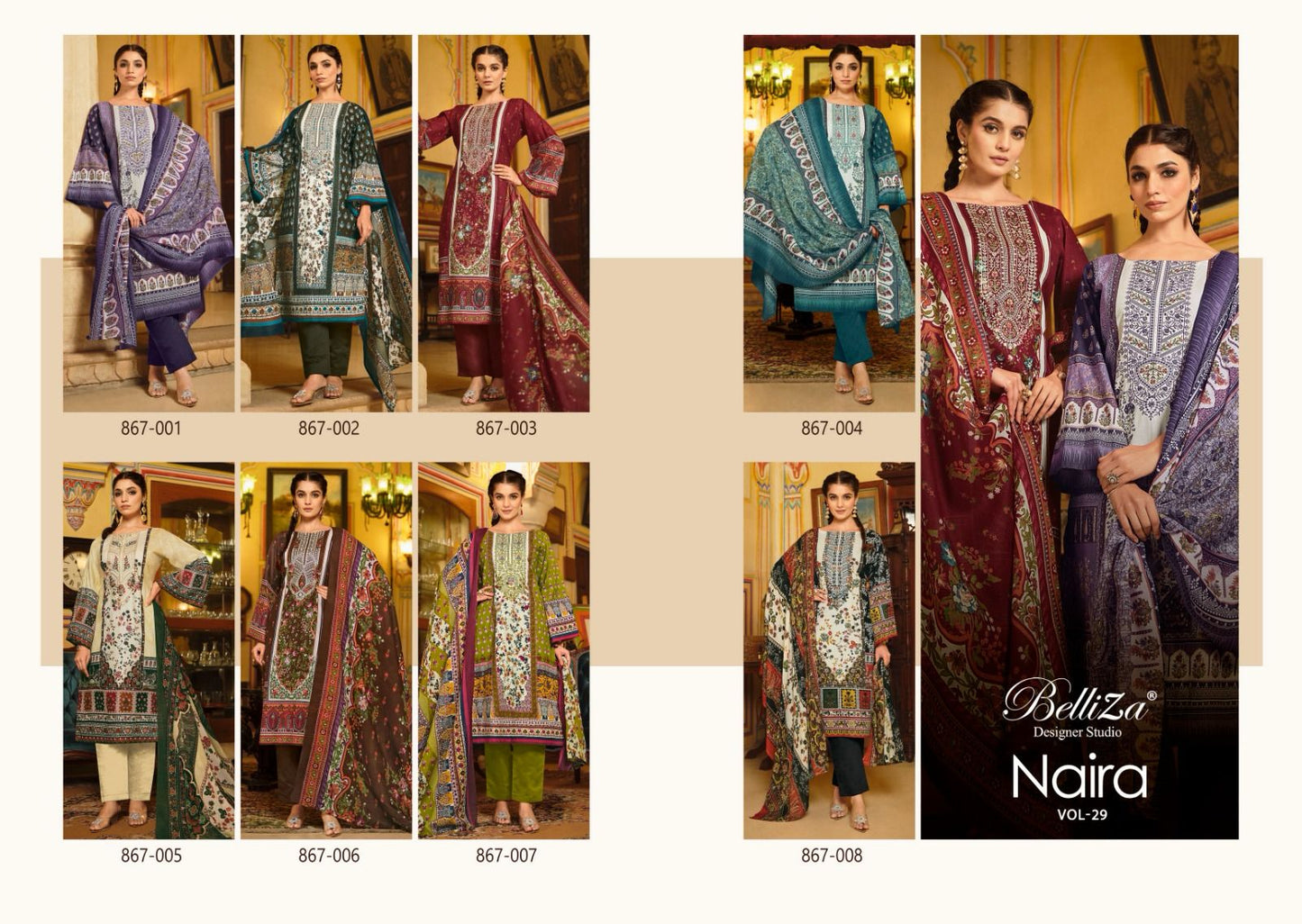 Naira Vol 29 Belliza Designer Studio Cotton Karachi Salwar Suits