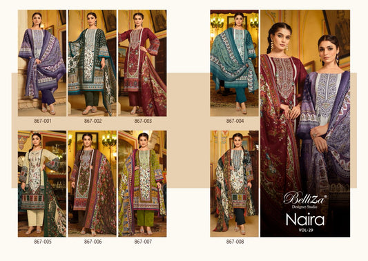 Naira Vol 29 Belliza Designer Studio Cotton Karachi Salwar Suits