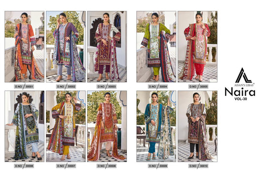 Naira Vol 30 Adans Libas Cotton Karachi Salwar Suits