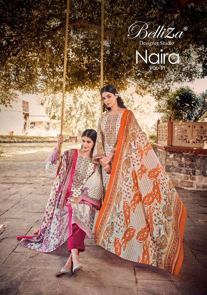 Naira Vol 31 Belliza Designer Studio Cotton Karachi Salwar Suits