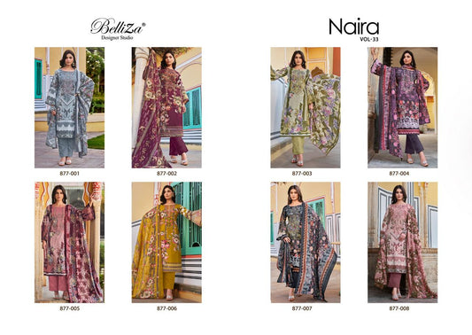 Naira Vol 33 Belliza Designer Studio Cotton Karachi Salwar Suits
