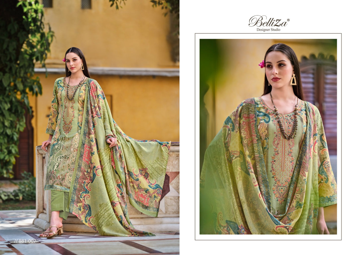 Naira Vol 35 Belliza Designer Studio Cotton Karachi Salwar Suits