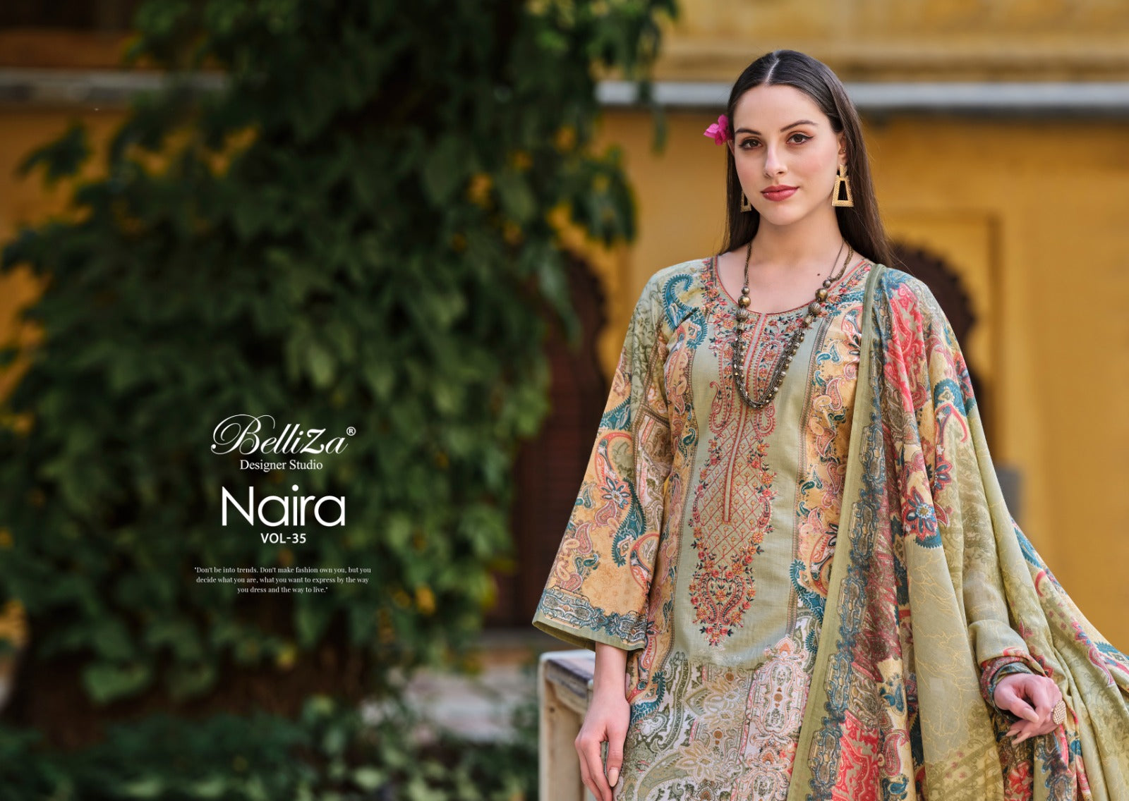 Naira Vol 35 Belliza Designer Studio Cotton Karachi Salwar Suits