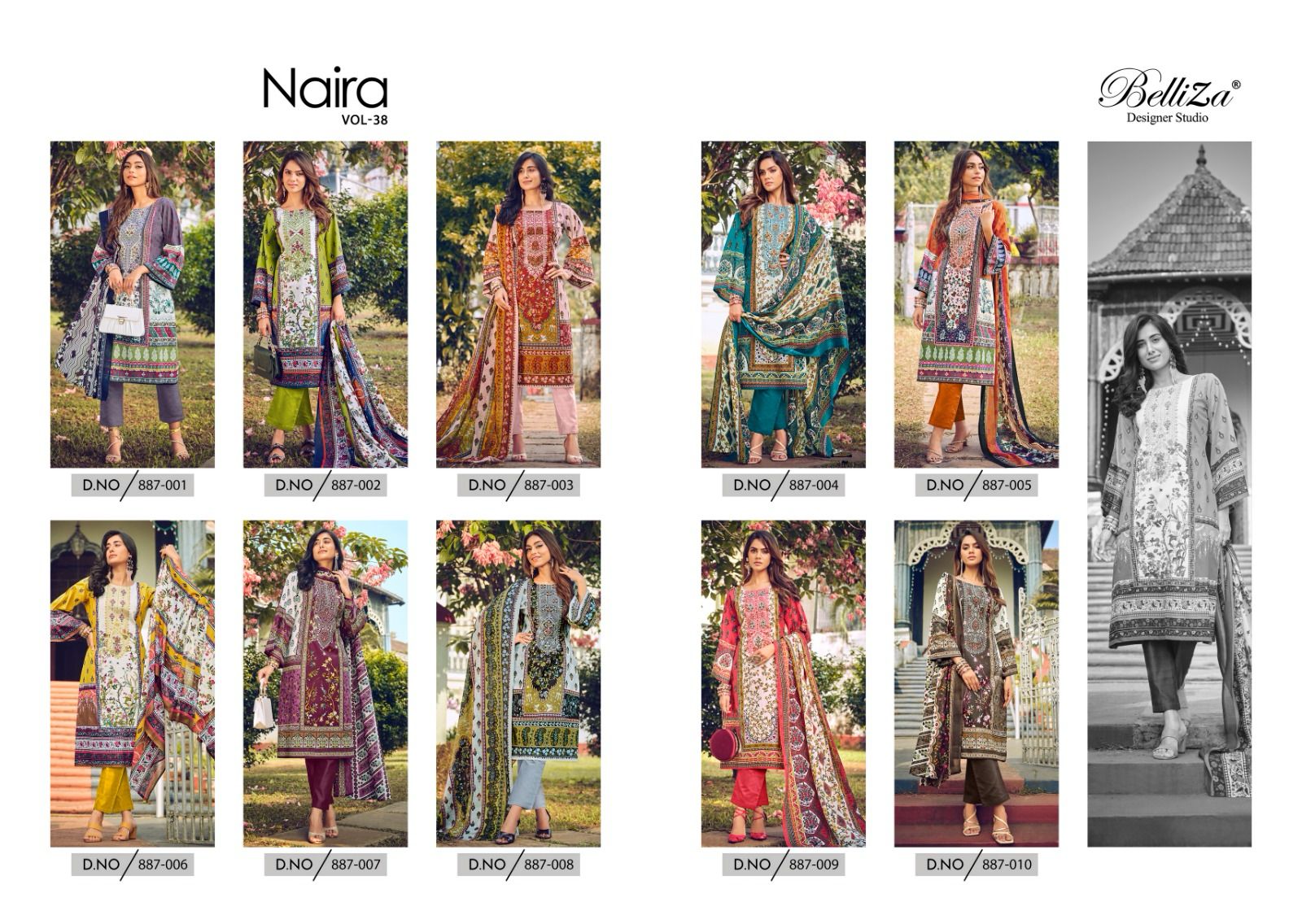 Naira Vol 38 Belliza Designer Studio Cotton Karachi Salwar Suits