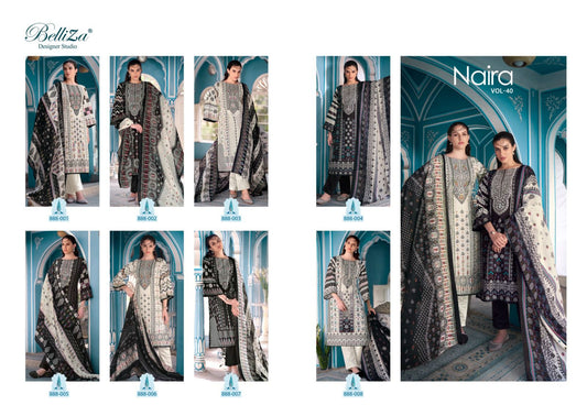 Naira Vol 40 Belliza Designer Studio Cotton Karachi Salwar Suits