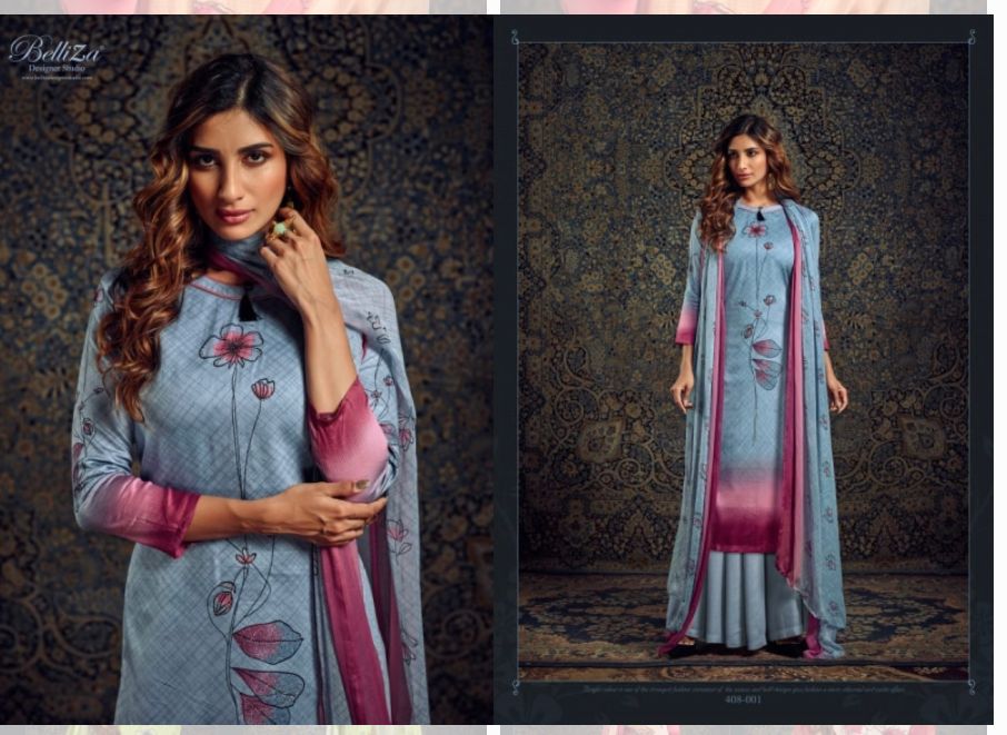 Naisha Belliza Designer Studio Jaam Silk Plazzo Style Suits