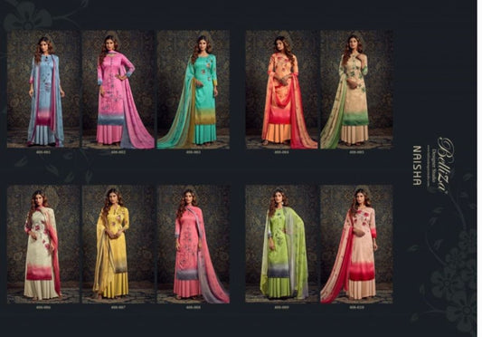 Naisha Belliza Designer Studio Jaam Silk Plazzo Style Suits