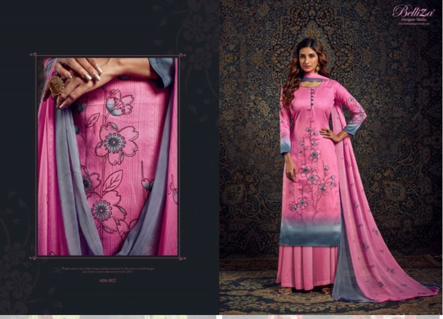 Naisha Belliza Designer Studio Jaam Silk Plazzo Style Suits