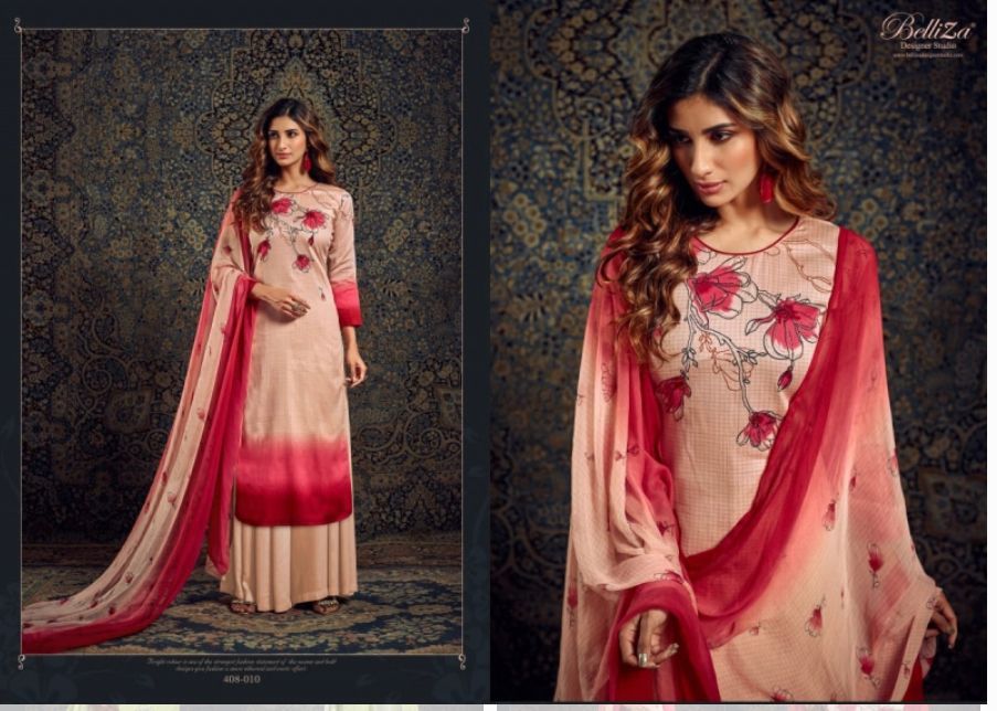 Naisha Belliza Designer Studio Jaam Silk Plazzo Style Suits