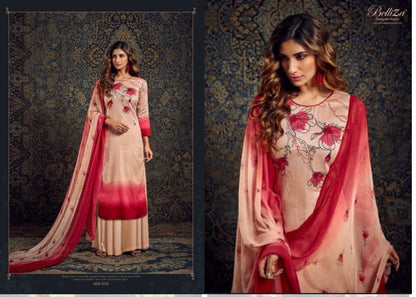 Naisha Belliza Designer Studio Jaam Silk Plazzo Style Suits