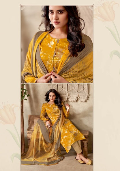 Naishaa Vol 37 Suryajyoti Jaam Satin Pant Style Suits