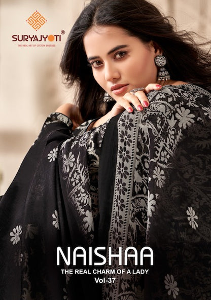 Naishaa Vol 37 Suryajyoti Jaam Satin Pant Style Suits