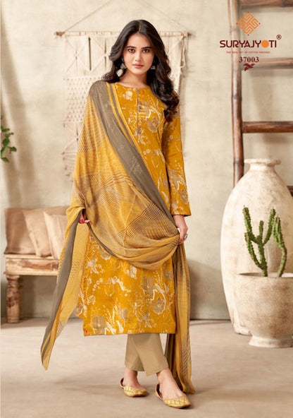 Naishaa Vol 37 Suryajyoti Jaam Satin Pant Style Suits