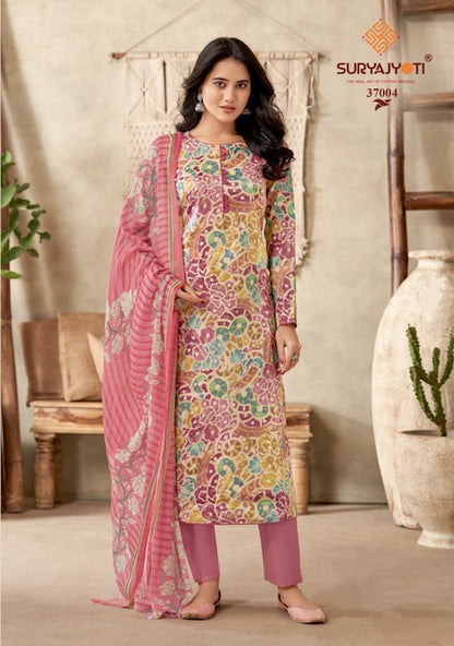 Naishaa Vol 37 Suryajyoti Jaam Satin Pant Style Suits