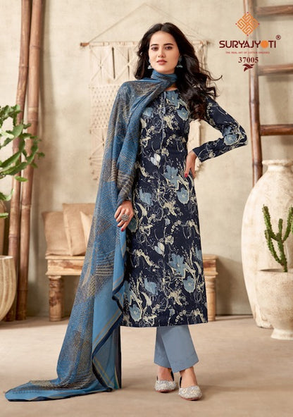 Naishaa Vol 37 Suryajyoti Jaam Satin Pant Style Suits