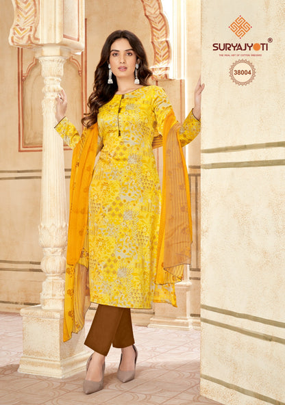 Naishaa Vol 38 Suryajyoti Jaam Satin Pant Style Suits