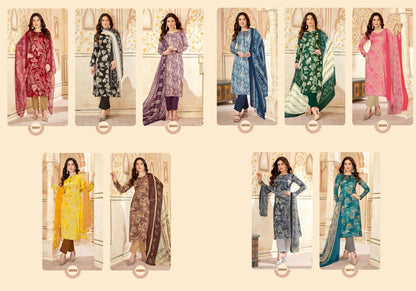 Naishaa Vol 38 Suryajyoti Jaam Satin Pant Style Suits