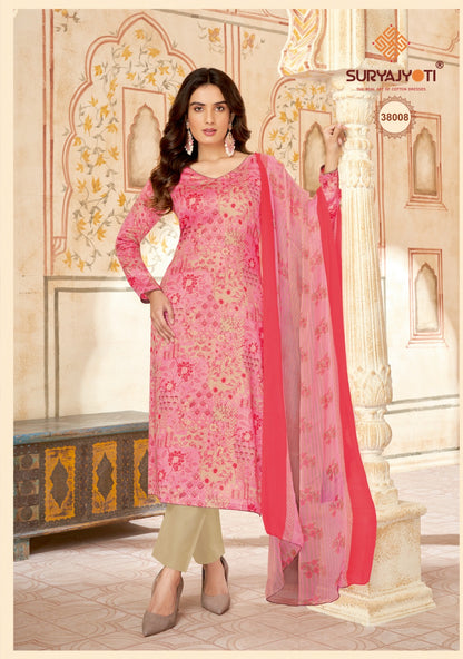 Naishaa Vol 38 Suryajyoti Jaam Satin Pant Style Suits